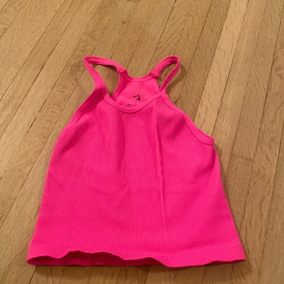 free People, hot pink, ribbed tank top - Picture 1 of 3